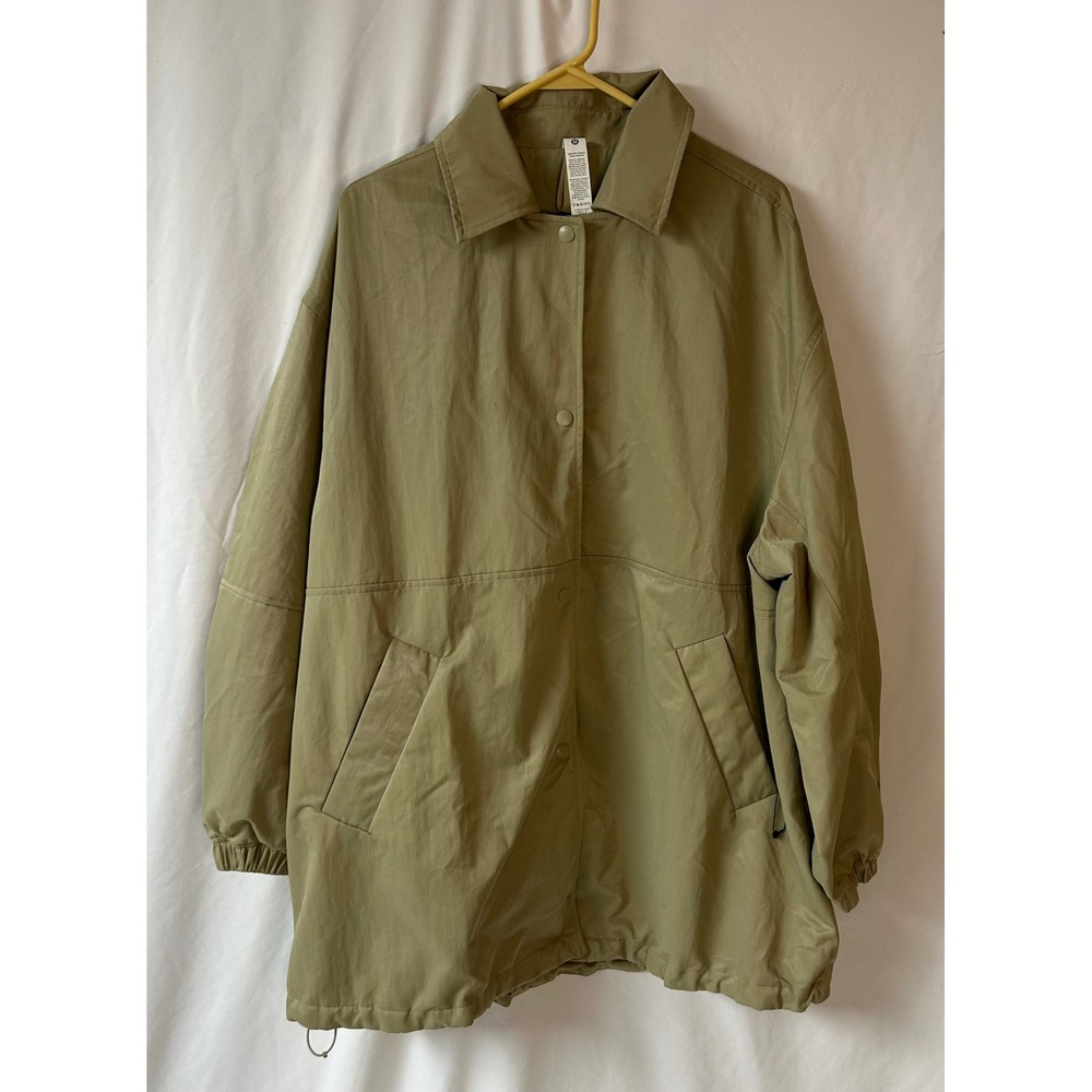 Lululemon Oversized Fit Coaches Jacket Compass Khaki Tan Utility Chic Women's M